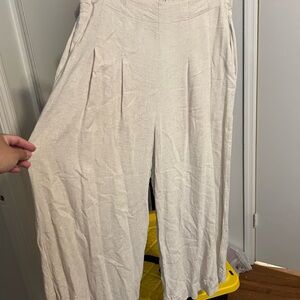 Cream Women's Flowy Pants